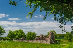 The priory from the footpath to the site