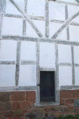 The timber-framed exterior