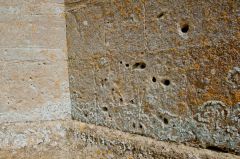 Winchcombe, St Peter's Church, Civil War bullet holes