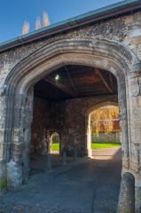 Looking through the gateway arch