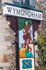The Wymondham town sign