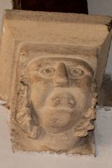 Medieval corbel head of a man