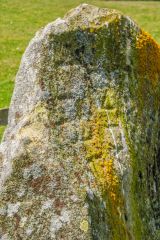 The worn inscription