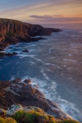 The cliffs at sunset