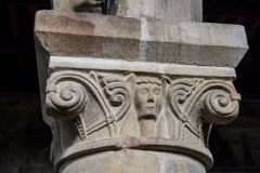 Ornate column capital in the nave