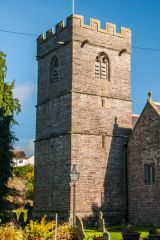Llangors, St Paulinus Church, The 15th century west tower