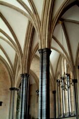 Purbeck marble columns in the nave