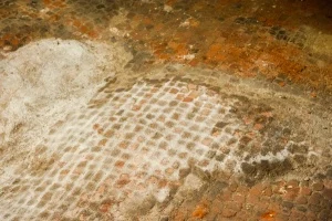 Roman pavement in the crypt