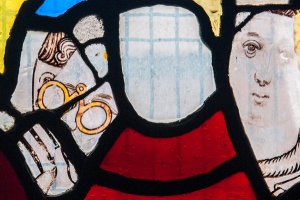 Man carrying spectacles panel