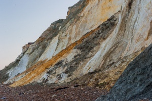 The coloured cliffs of Alum Bay