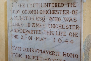 John Chichester memorial, 1644
