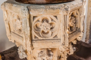 Detail of the 15th century font bowl