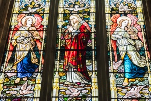 Brilliantly coloured 19th century glass