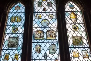 Medieval glass, east window
