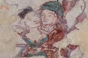 A fragment of restored wall painting