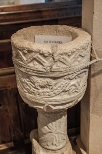 12th century pillar piscina