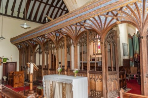 The superb Tudor screen