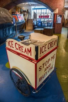 A historic ice cream vendor's trolly