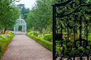 A garden path and pergola
