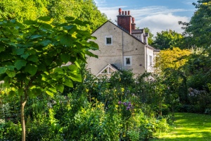 The Georgian house from the garden