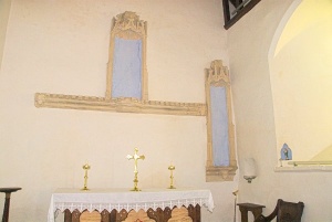 14th century reredos, east wall