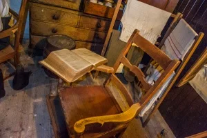 A traditional Bible chair, or reading chair