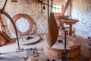 Grindstones inside the mill