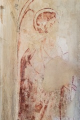 14th c wall painting of the Archangel Gabriel
