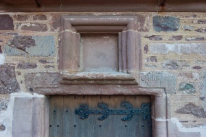 Plaque over the door of the Marischal Aisle