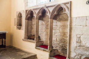 The 14th-century sedilia