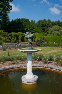 A garden fountain