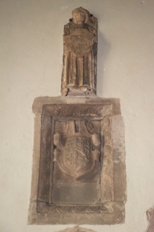 Carved figure of an angel