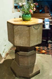 14th century octagonal font