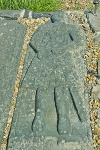 Late medieval grave slab in the chapel