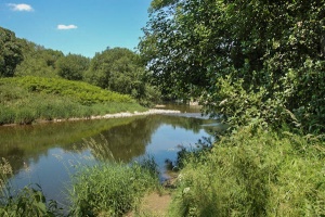 The fort was built to guard Rhydwhyman Ford, seen here (c) John Firth