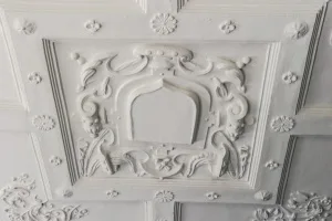 Plasterwork on the parlour ceiling