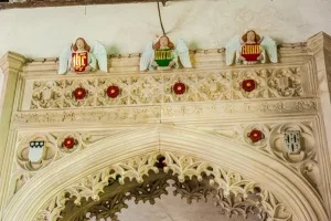 Decorated canopy of the Leigh memorial
