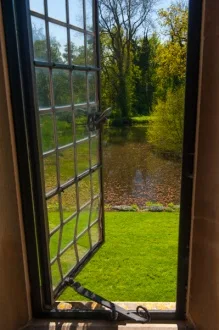 The moat from the garden gazebo