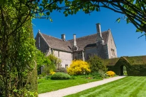 The rear of the manor house