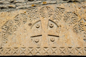 Maltese cross, south doorway tympanum