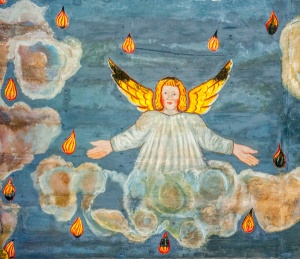 Painted angel figure