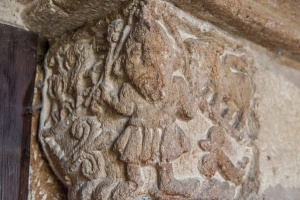 Figure of a man, north doorway capital