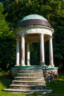 Classical temple in garden