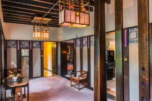 The downstairs hallway