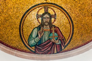 Chancel dome mosaic of Christ in Majesty
