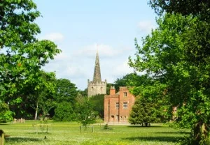 The Hall and church (c) John Sutton