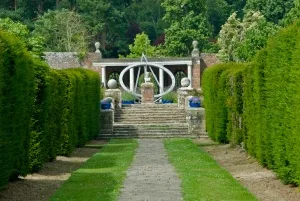 A pathway in the formal gardens