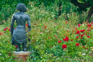 African statue in the gardens