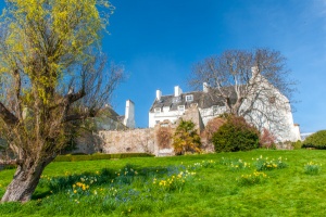 The sloping lawn below Inveresk Lodge