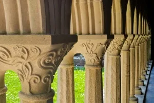Carved capitals in the cloister